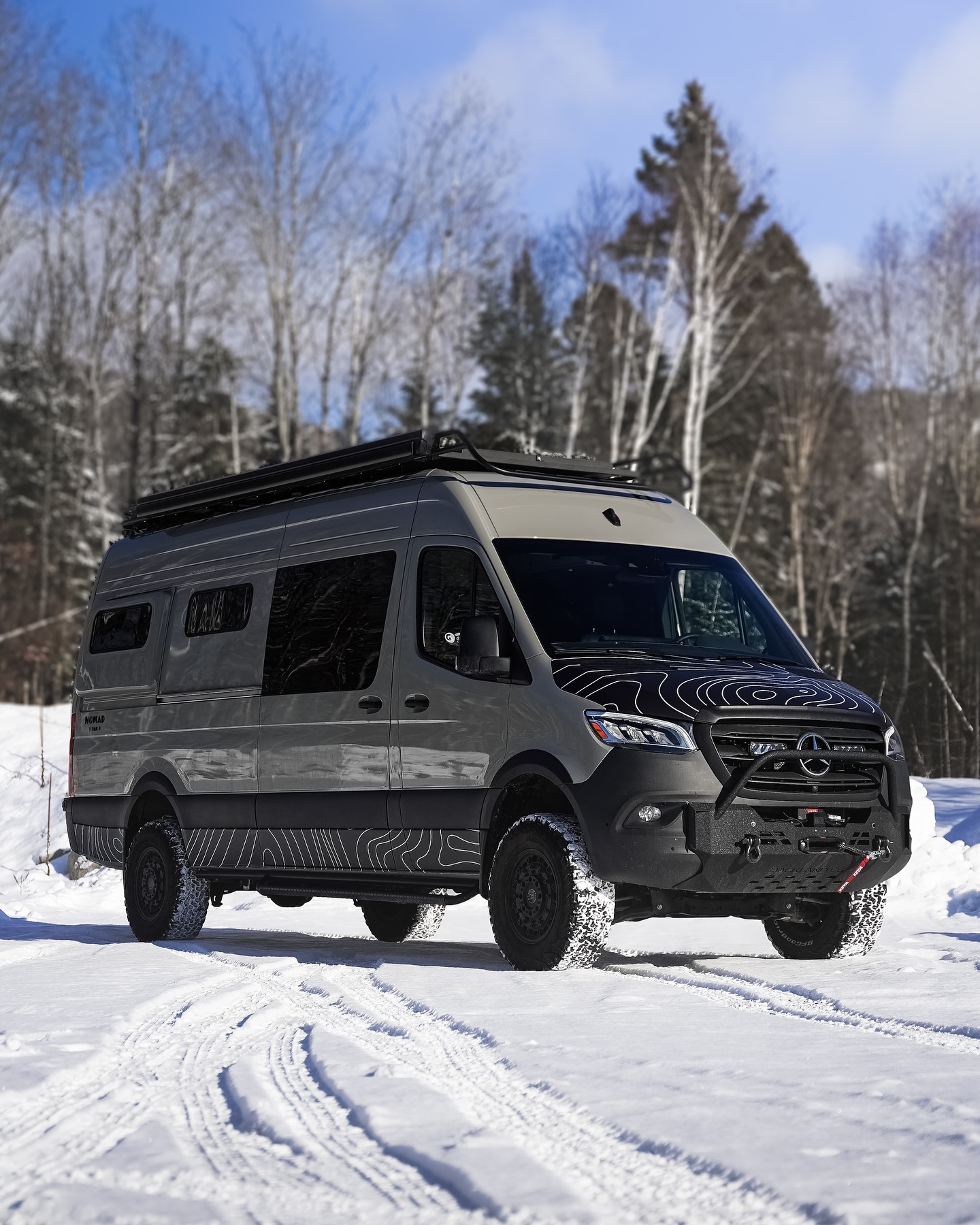Mercedes Benz Sprinter Nomad Van, Silver / Black Graphics